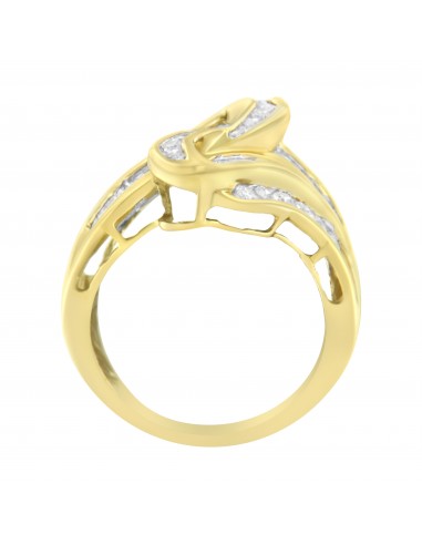 10K Yellow Gold 1 ct TDW Diamond Bypass Ring (H-II2-I3) prix pour 