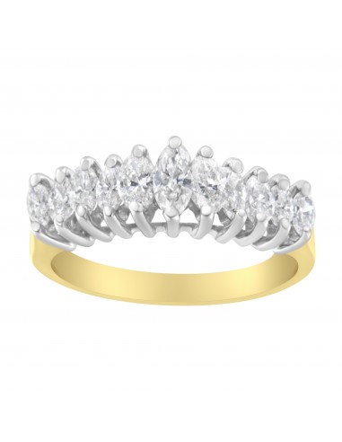 14kt Yellow and White Gold 1ct TDW Diamond Modern Band Ring (G-HVS1-VS2) À commander