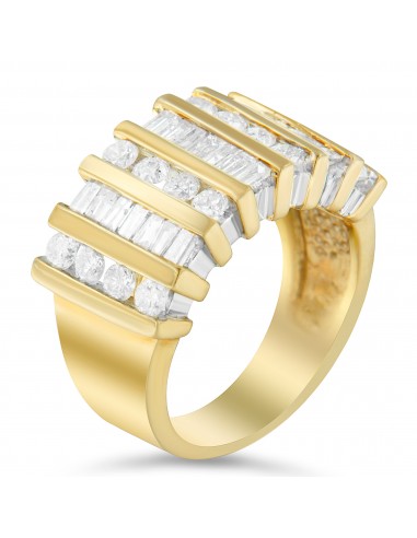 10K Yellow Gold 2ct TDW Diamond Band (H-II1-I2) france