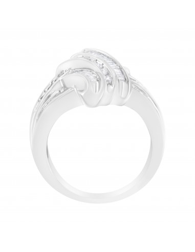 14kt White Gold 1ct TDW Diamond Cocktail Crossover Ring (H-ISI1-SI2) Comparez plus de prix