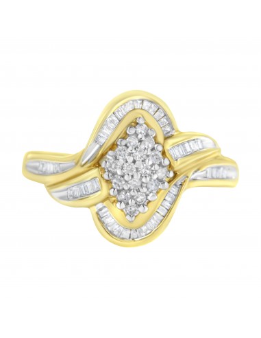 14kt Yellow Gold 1/2 Carat TDW Diamond Cross-Over Cluster Ring (H-ISI1-SI2) Comment ça marche