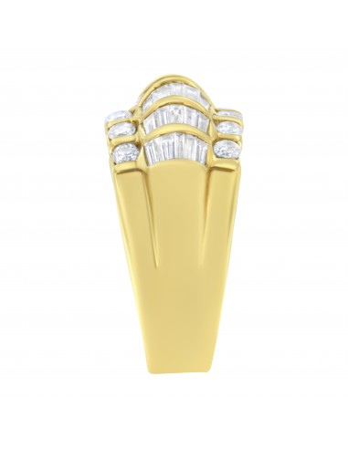 14kt Yellow Gold 1 1/2ct TDW Diamond Modern Band Ring (H-ISI2-I1) En savoir plus