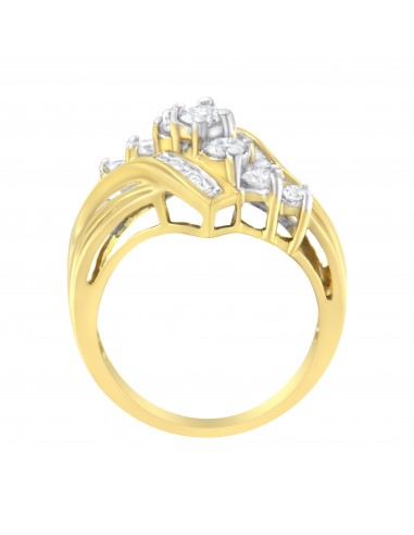 10kt Yellow Gold 1 ct TDW Diamond Bypass Ring (H-II1-I2) Comparez plus de prix