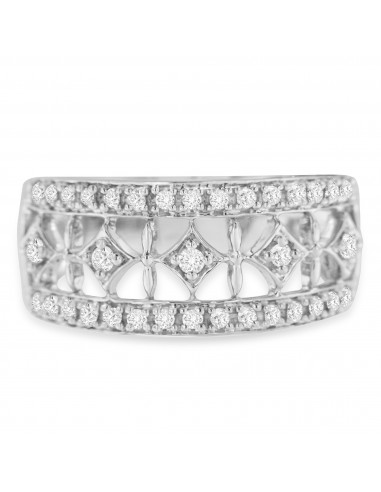 10K White Gold 1/4ct TDW Diamond Ring (H-ISI2-I1) destockage