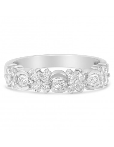 14k White Gold 1ct TDW Round Diamond Band Ring (H-I SI2-I1) livraison gratuite