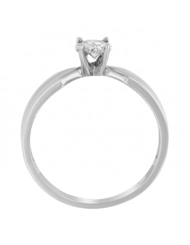 14K White Gold 1/4ct.TDW Pie-Cut Diamond Ring(H-ISI1-SI2) Comparez et commandez 