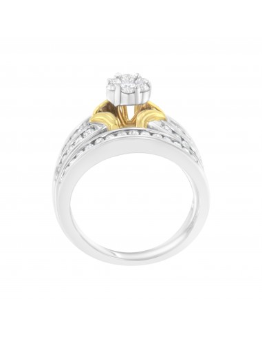 14K Yellow and White Gold 1ct TDW Engagement Ring Set (H-ISI2-I1) Voir les baskets