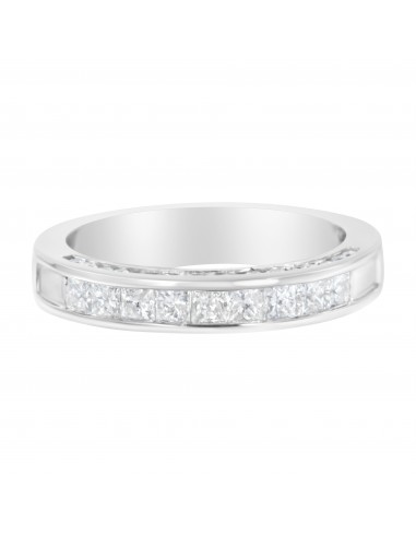 14K White Gold 1ct TDW Diamond Modern Band Ring (H-II1-I2) Découvrez la collection