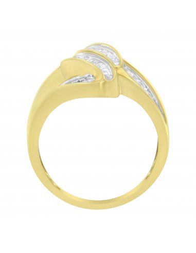 14K Yellow Gold 1/2 ct TDW Diamond Bypass Ring (I-JI2-I3) brillant des détails fins