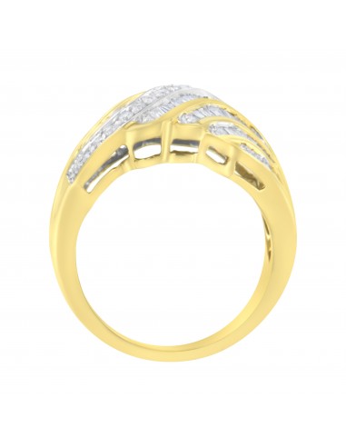 14K Yellow and White Gold 1 ct TDW Diamond Bypass Ring (H-ISI1-SI2) le des métaux précieux