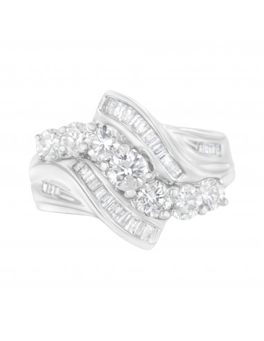 14kt White Gold 2 ct TDW Diamond Crossover Cocktail Ring (H-II1-I2) Profitez des Offres !