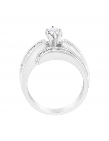 14kt White Gold 1 ct TDW Diamond Cocktail Bridal Ring (H-ISI1-SI2) commande en ligne