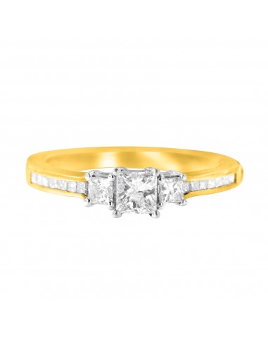 14kt Two-Toned Gold 1/2ct TDW Diamond Ring (H-II1-I2) Faites des économies