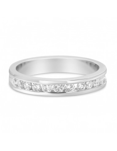 14K White Gold 1/2ct TDW Round Diamond Band (H-II1-I2) pour bénéficier 