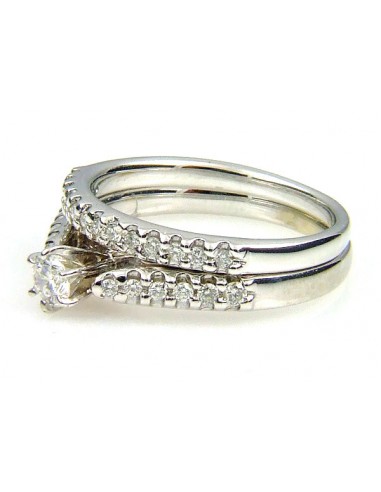 .50ct Diamond Engagement Ring Set 14KT White Gold 50% de réduction en Octobre 2024