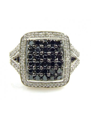 1.00ct Black Diamond Diamond Ring Sterling Silver 2024