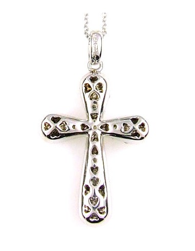 Black Diamond Cross/Religious Pendant 14KT White Gold suggérées chez