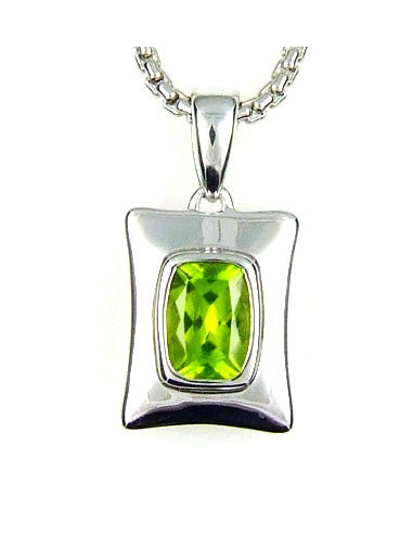 Genuine Peridot Pendant Sterling Silver shop