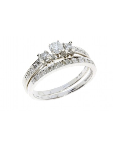 .50ct Diamond Engagement Ring Set 14KT White Gold Vous souhaitez 