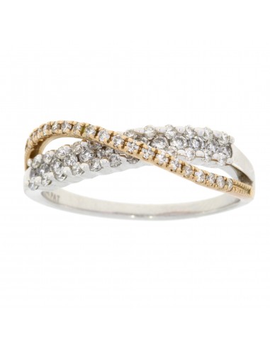 Natural .50ct Diamond Ring 10KT 2 Tone Gold Dans la société mordern