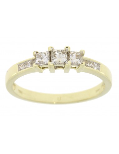 Natural .50ct Diamond 3 Stone Ring 10KT Yellow Gold le concept de la Pate a emporter 