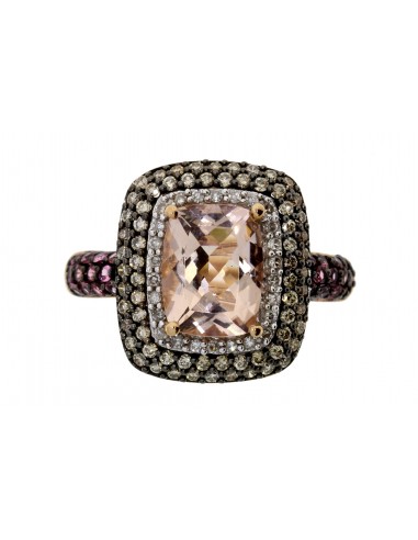 2.26ct Kunzite Champagne Diamond Ring 10KT Rose Gold commande en ligne