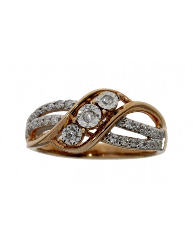 Natural .25ct Diamond Ring 10KT Rose Gold Comparez et commandez 