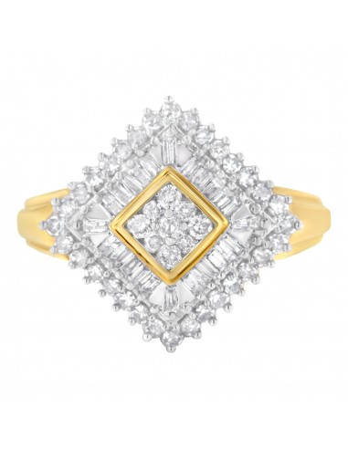 10K Yellow Gold Diamond Ballerina Ring (1 Cttw, I-J Color, I1-I2 Clarity) - Size 7 Venez acheter