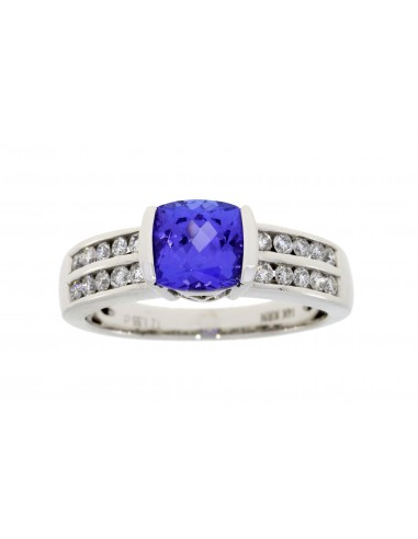 Natural 1.70ct Tanzanite Diamond Ring 14KT White Gold acheter