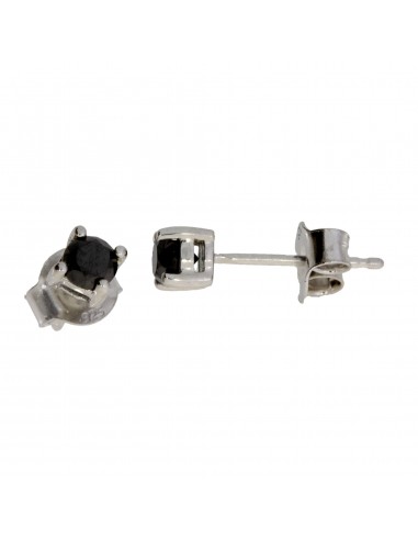 .50ct Black Diamond Stud Earrings Sterling Silver meilleur choix