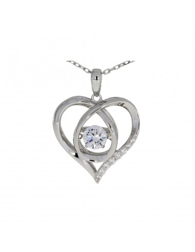 Natural Silver and CZ Dancing Pendants Sterling Silver sur le site 