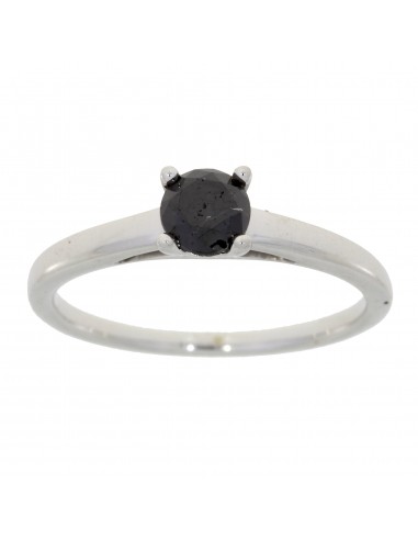 Natural .50ct Black Diamond Eng Only Sterling Silver Economisez 