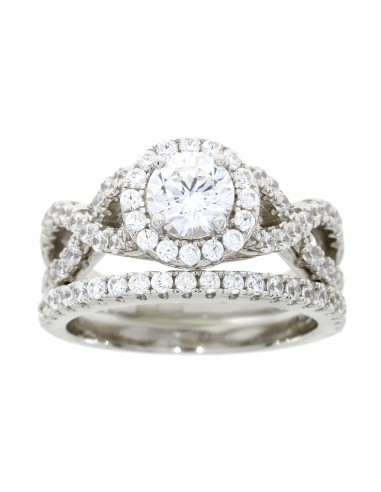 Genuine Cubic Zirconium CZ SS Bridal Sterling Silver sur le site 