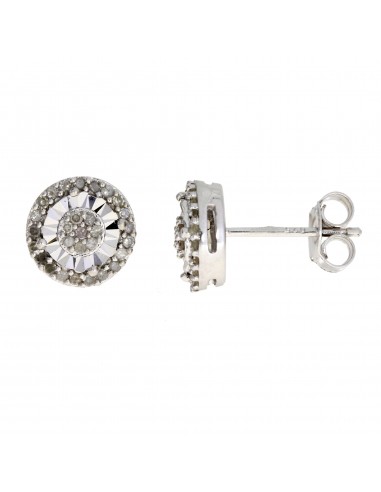 Natural .25ct Diamond Stud Earrings Sterling Silver hantent personnes