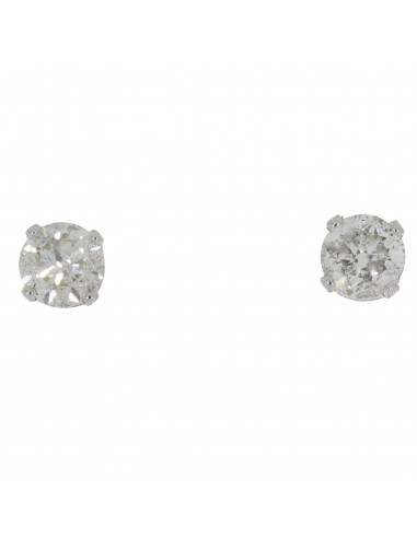 Natural .75ct Diamond Stud Earrings 14KT White Gold 50-70% off 