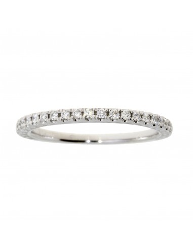 Genuine .19ct Diamond Wedding Band Ring 14KT White Gold à prix réduit toute l'année