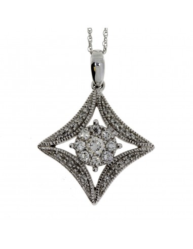 Natural .33ct Diamond Pendant 10KT White Gold du meilleur 