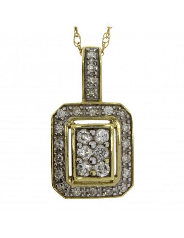 Genuine .25ct Diamond Pendant 10KT Yellow Gold sur le site 