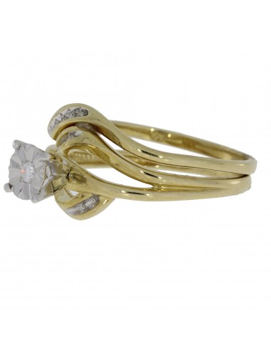 .05ct Diamond Engagement Ring Set 10KT Yellow Gold Fin de série