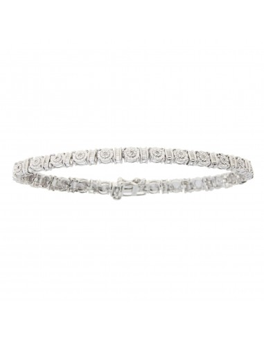 Natural .25ct Diamond Tennis Bracelet Sterling Silver en ligne