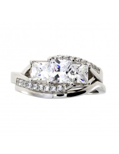 Genuine Cubic Zirconium CZ SS Bridal Sterling Silver offre 