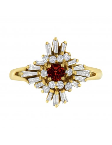 14K Yellow Gold 5/8ct TDW Treated Orange Diamond Cocktail Ring (OrangeSI1-SI2) 2 - 3 jours ouvrés.