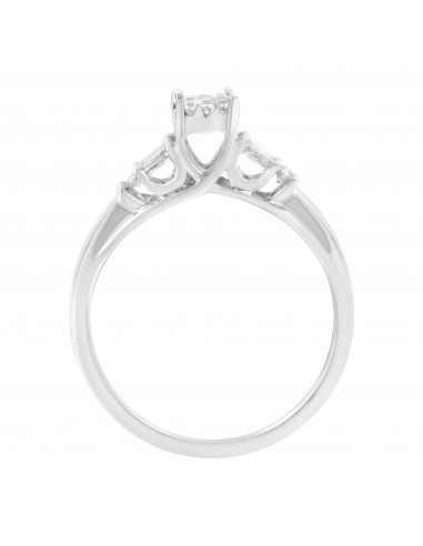 10K White Gold 1/4ct TDW Diamond Promise Ring (H-ISI1-SI2) une grave pollution 