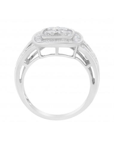 10K White Gold 1 ct TDW Diamond Ballerina Ring (H-ISI2-I1) - Ring Size 7 2 - 3 jours ouvrés.