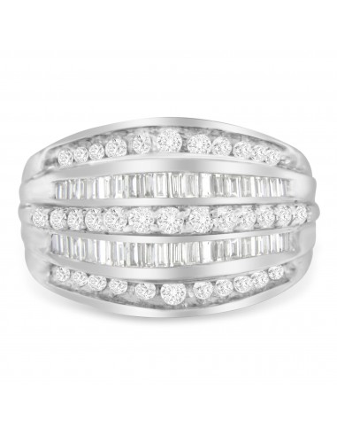 10K White Gold 1ct TDW Diamond Band (H-ISI1-SI2) hantent personnes