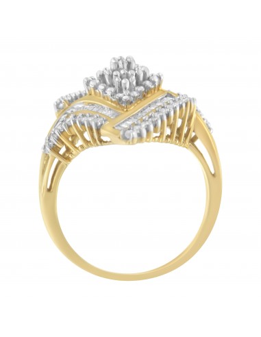 10kt Yellow Gold 1ct TDW Diamond Cocktail Ring (H-II1-I2) suggérées chez