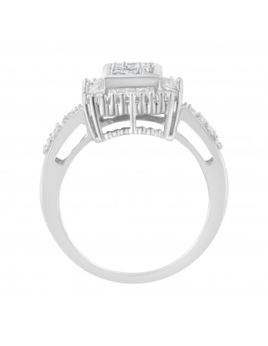 10kt White Gold 1ct TDW Diamond Cocktail Ring (I-JI1-I2) Livraison rapide