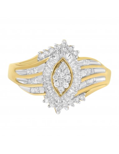 10kt Two-Tone Gold 1/2ct TDW Diamond Cocktail Ring (I-JSI1-SI2) online