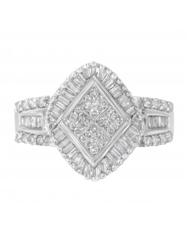 10kt White Gold 1ct TDW Diamond Ring (I-JSI1-SI2) livraison et retour toujours gratuits