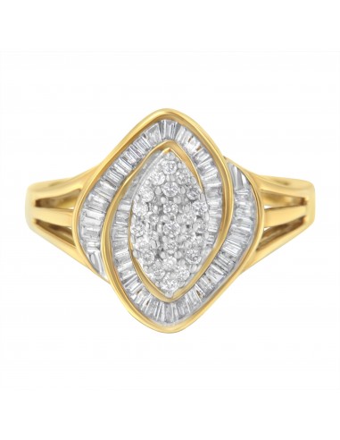 10kt Yellow Gold 1/2ct TDW Diamond Ring (H-ISI2-I1) pas chere